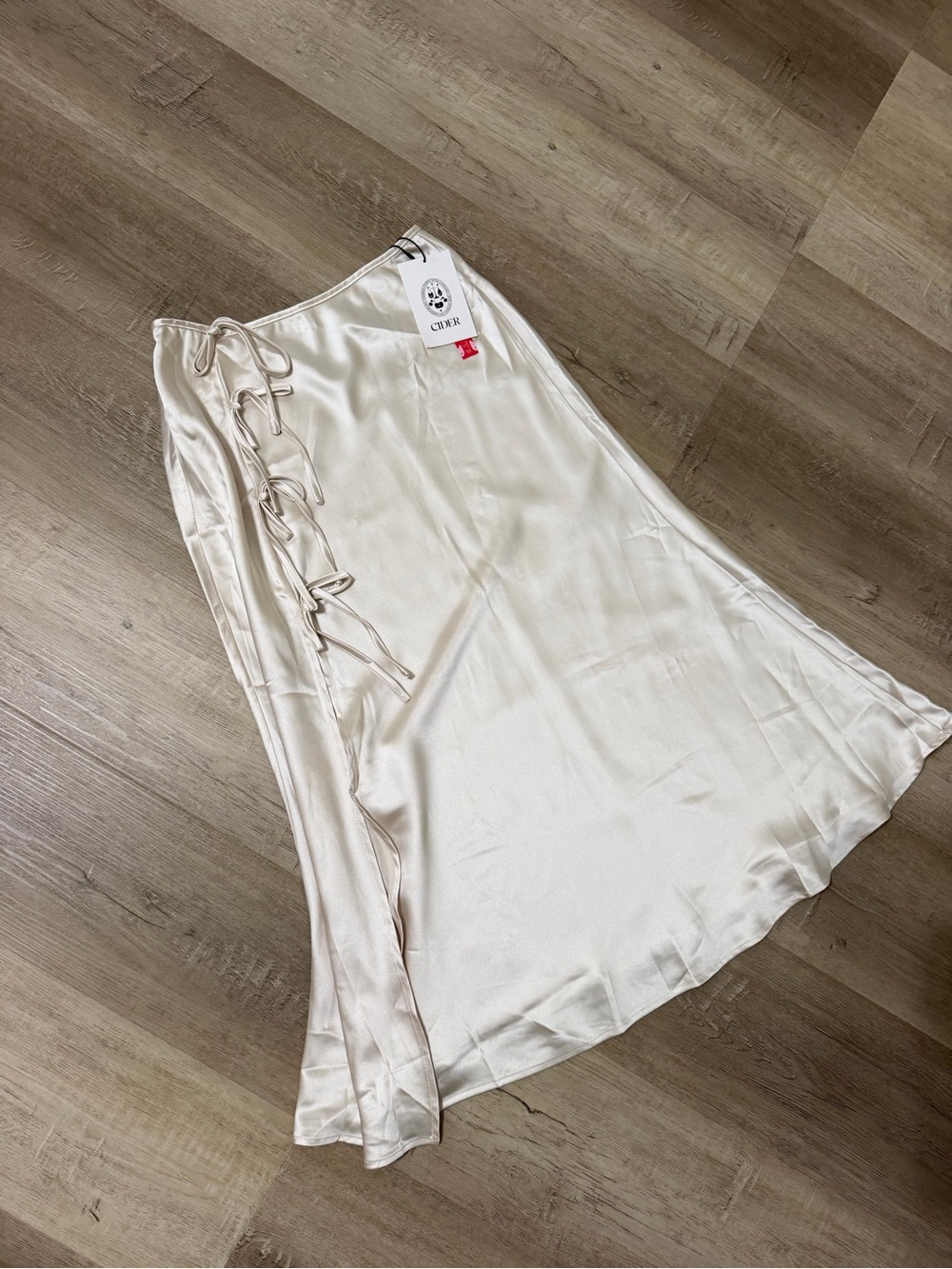 NWT CIDER Beige Maxi Skirt with Slit